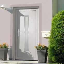 Bouwmaterialen*vidaXL Voordeur 88x200 cm PVC wit Witte buitenkant / witte binnenkant