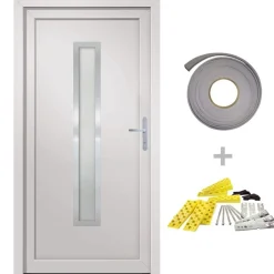 Voordeur 88x200 cm PVC wit>vidaXL Outlet