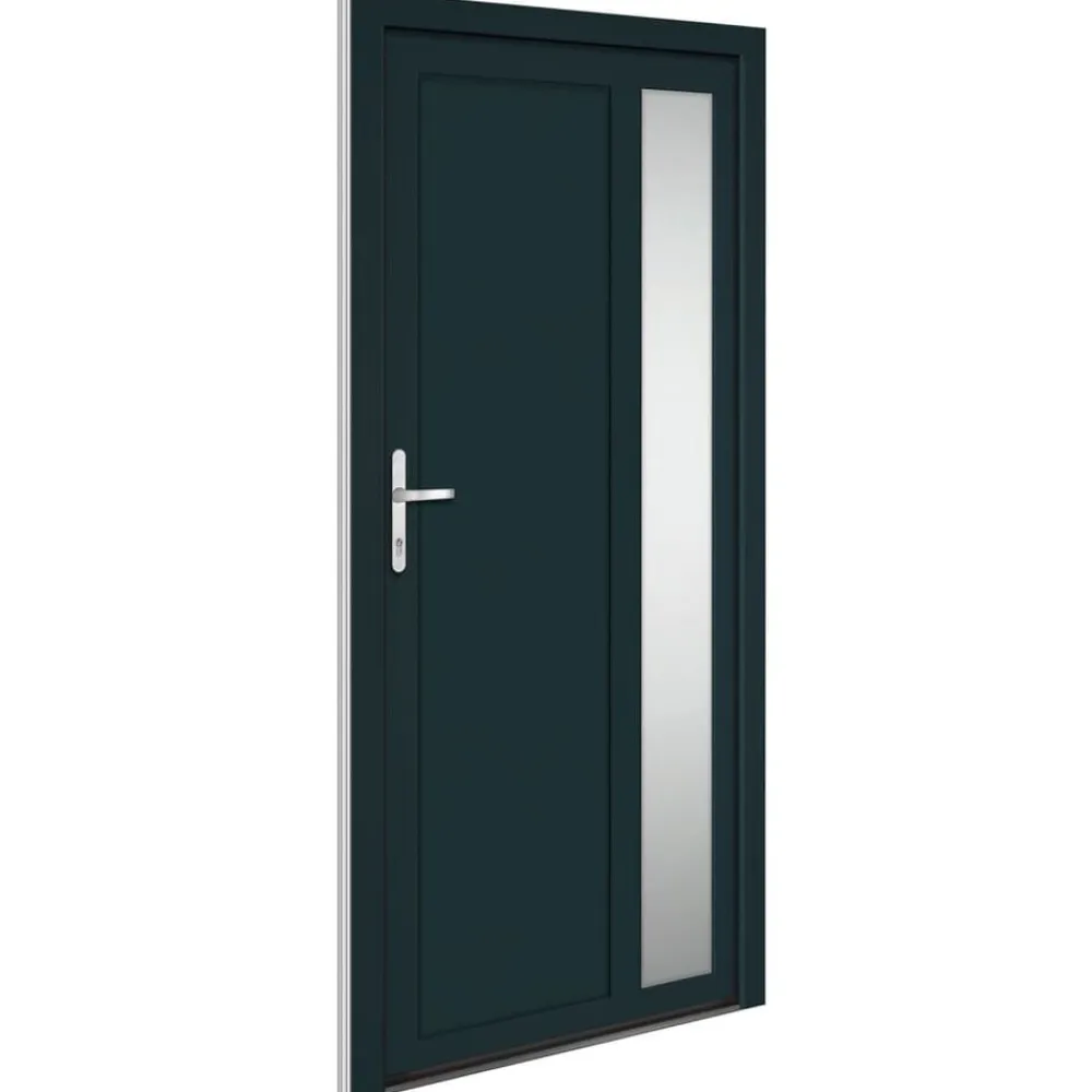 Bouwmaterialen*vidaXL Voordeur 98x200 cm PVC kleurig Antraciet