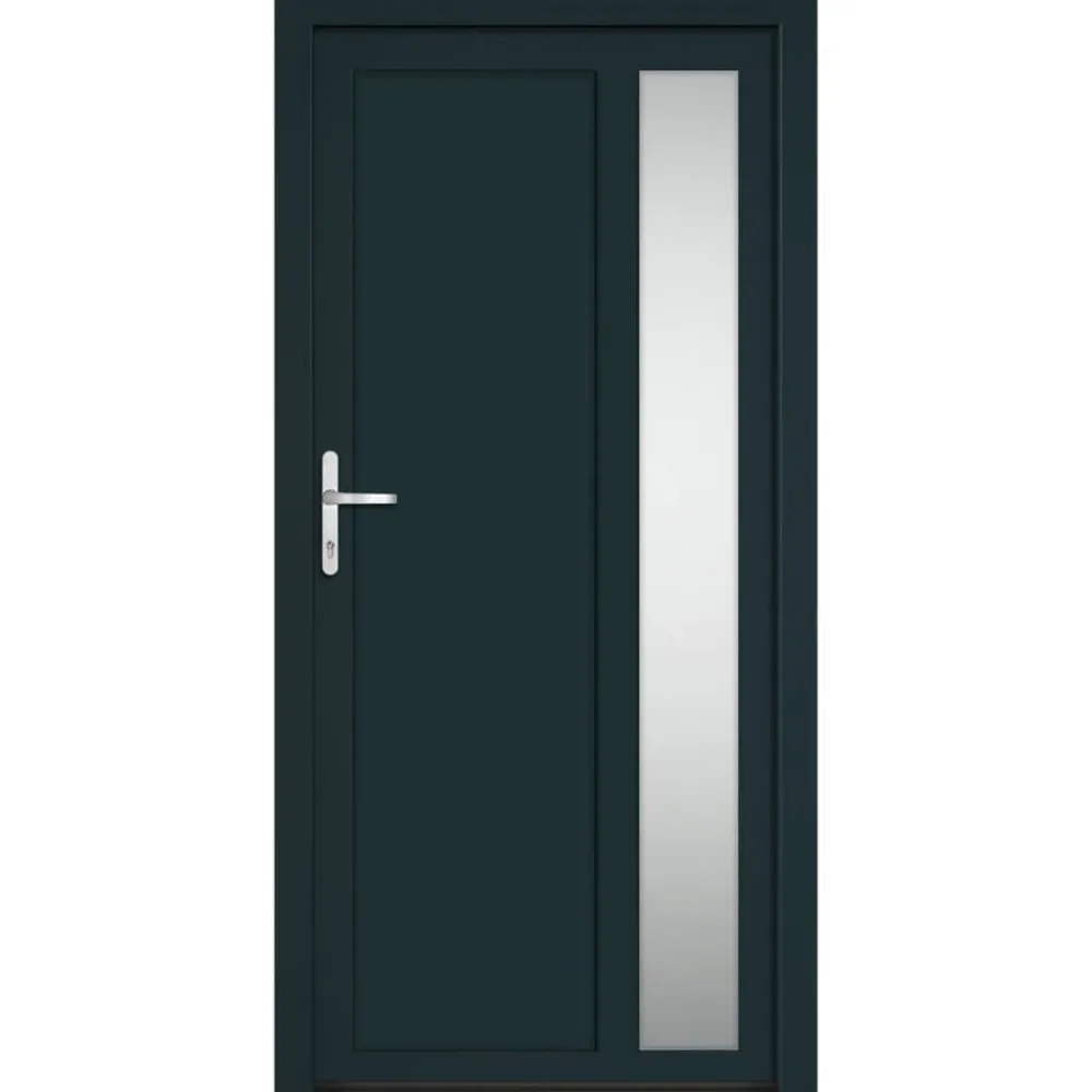 Bouwmaterialen*vidaXL Voordeur 98x200 cm PVC kleurig Antraciet
