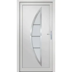 Bouwmaterialen*vidaXL Voordeur 88x200 cm PVC wit Witte buitenkant / witte binnenkant