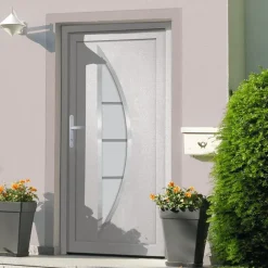 Bouwmaterialen*vidaXL Voordeur 88x200 cm PVC wit Witte buitenkant / witte binnenkant