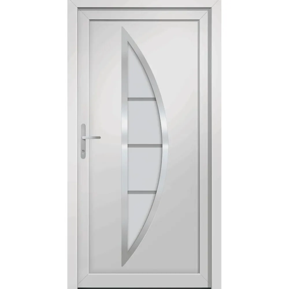 Bouwmaterialen*vidaXL Voordeur 88x200 cm PVC wit Witte buitenkant / witte binnenkant