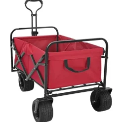 Gereedschap*vidaXL Vouwbare Handtrolley 89 x 63 x 96 cm Rood