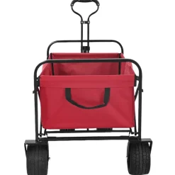 Gereedschap*vidaXL Vouwbare Handtrolley 89 x 63 x 96 cm Rood