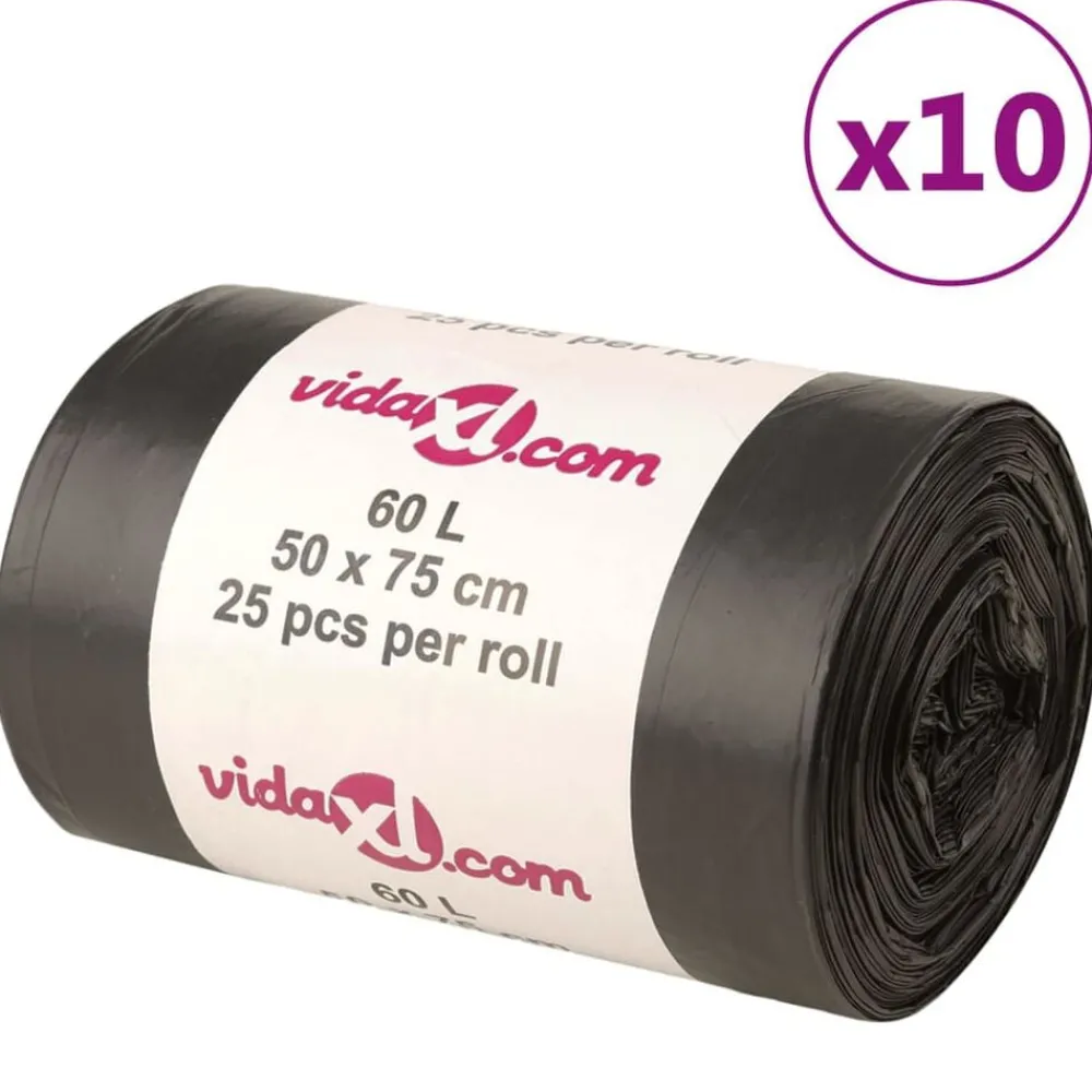 Vuilniszakken 250 st 60 l zwart>vidaXL Online