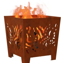 Vuurkorf Bruin 40 x 40 x 40 cm Cortenstaal><noscript><img width=