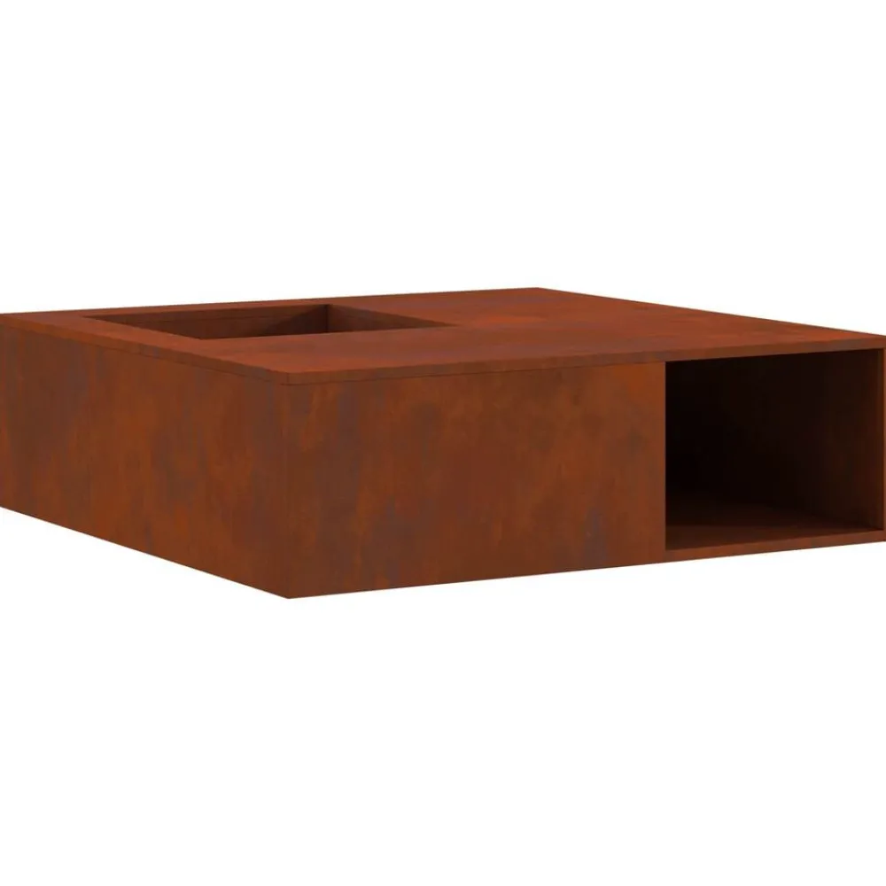 Haarden*vidaXL Vuurkorf Bruin 100 x 100 x 30 cm Cortenstaal Weerbestendig staal/bruin