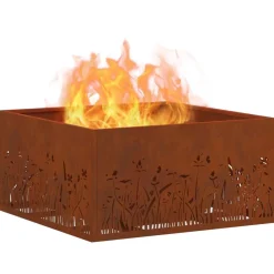 Vuurkorf Bruin 60 x 60 x 30 cm Cortenstaal><noscript><img width=