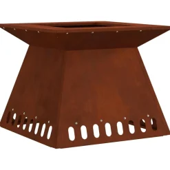 Haarden*vidaXL Vuurkorf Bruin 48 x 48 x 40 cm Cortenstaal Weerbestendig staal/bruin
