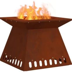 Haarden*vidaXL Vuurkorf Bruin 48 x 48 x 40 cm Cortenstaal Weerbestendig staal/bruin