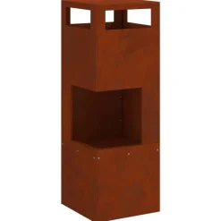 Haarden*vidaXL Vuurkorf Bruin 35 x 35 x 100 cm Cortenstaal Weerbestendig staal/bruin