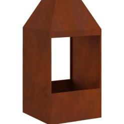 Haarden*vidaXL Vuurkorf Bruin 50 x 50 x 100 cm Cortenstaal Weerbestendig staal/bruin