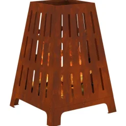 Haarden*vidaXL Vuurkorf Bruin 50 x 50 x 70 cm Cortenstaal Weerbestendig staal/bruin