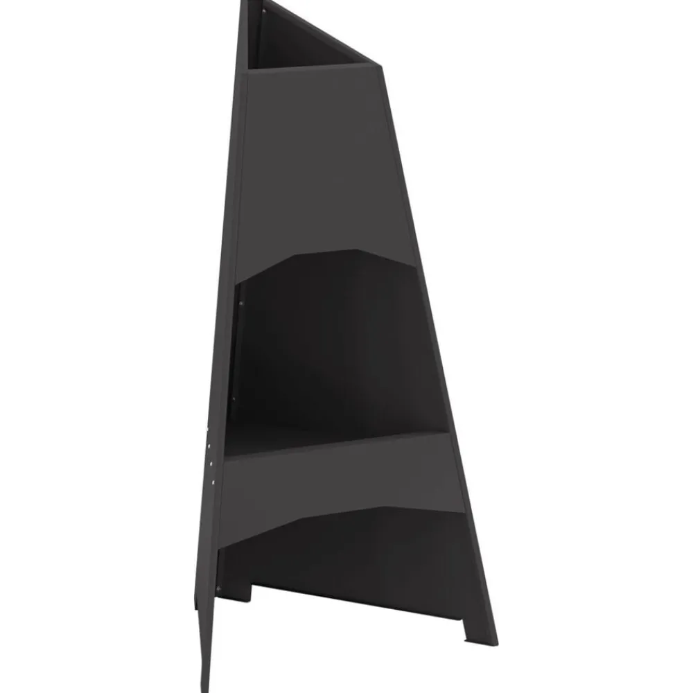 Haarden*vidaXL Vuurkorf Zwart 50 x 50 x 95 cm Staal Koudgewalst staal/zwart
