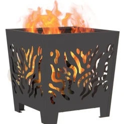 Vuurkorf Zwart 40 x 40 x 40 cm Staal><noscript><img width=