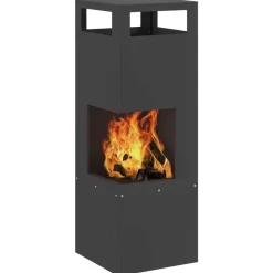 Vuurkorf Zwart 35 x 35 x 100 cm Staal><noscript><img width=
