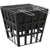 Haarden*vidaXL Vuurplaats en barbecue 2-in-1 34x34x48 cm staal