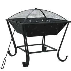 Vuurplaats met pook XXL 50 cm staal>vidaXL Outlet