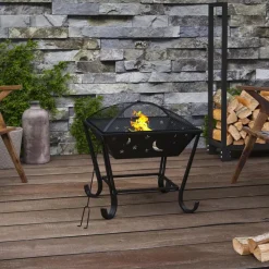 Vuurplaats met pook XXL 50 cm staal>vidaXL Outlet