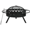 Haarden*vidaXL Vuurplaats met pook XXL 70 cm staal
