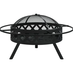 Haarden*vidaXL Vuurplaats met pook XXL 70 cm staal