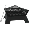 Haarden*vidaXL Vuurplaats met pook XXL 50 cm staal