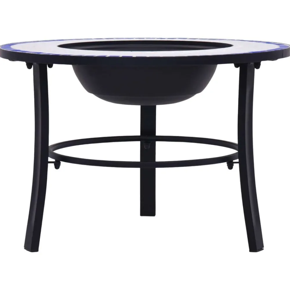 Haarden*vidaXL Vuurschaal mozaïek 68 cm keramiek Blauw en wit
