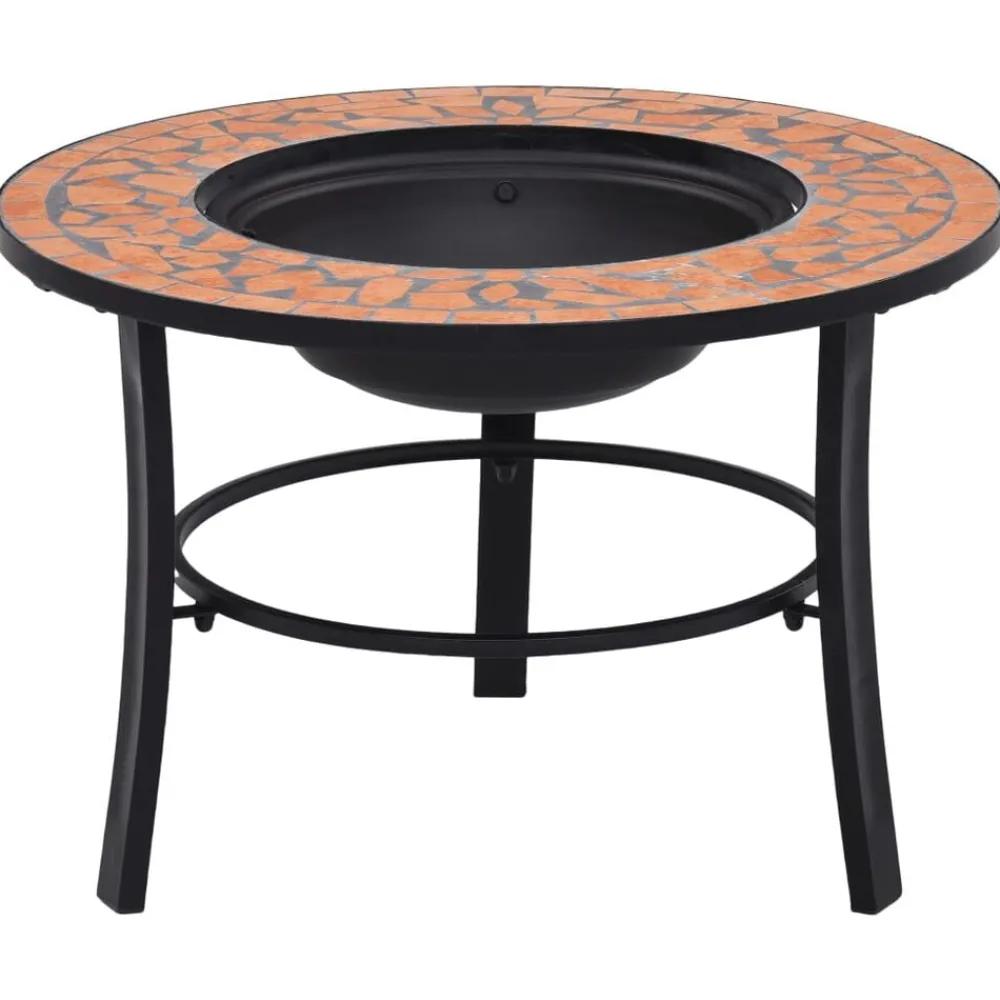 Haarden*vidaXL Vuurschaal mozaïek 68 cm keramiek kleurig Terracotta