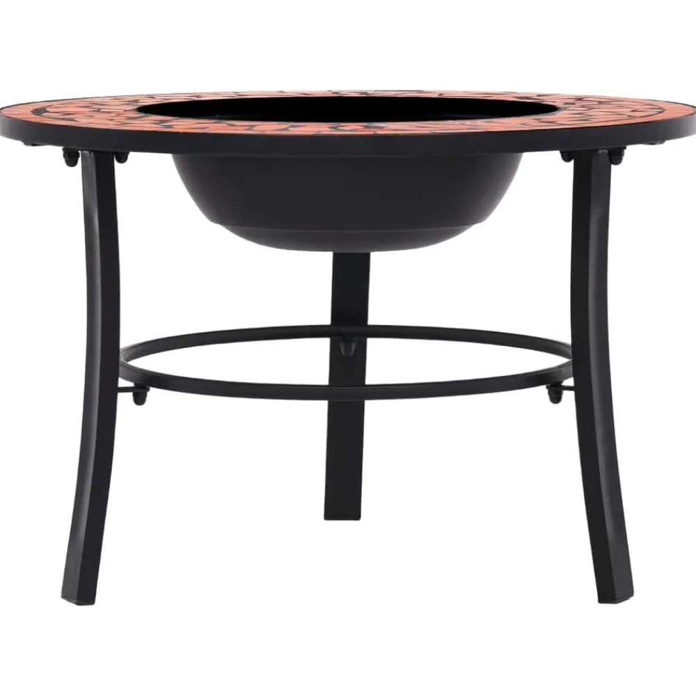 Haarden*vidaXL Vuurschaal mozaïek 68 cm keramiek kleurig Terracotta