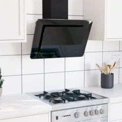 Wandafzuigkap 60 cm roestvrij staal en gehard glas>vidaXL Best
