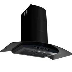 Keuken & Eetkamer*vidaXL Wandafzuigkap 756 m³/u 90 cm roestvrij staal zwart