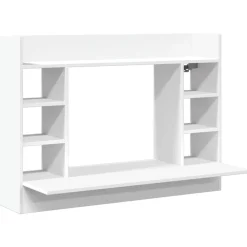 Kantoormeubelen*vidaXL Wandbureau 105x48x75 cm bewerkt hout Wit