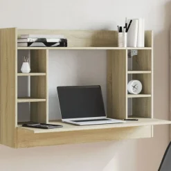 Wandbureau 105x48x75 cm bewerkt hout kleurig>vidaXL Clearance