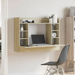 Wandbureau 105x48x75 cm bewerkt hout kleurig><noscript><img width=