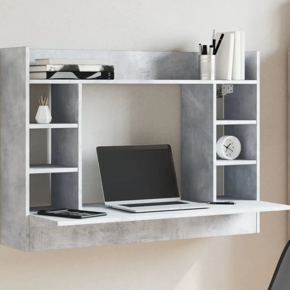 Wandbureau 105x48x75 cm bewerkt hout>vidaXL Sale