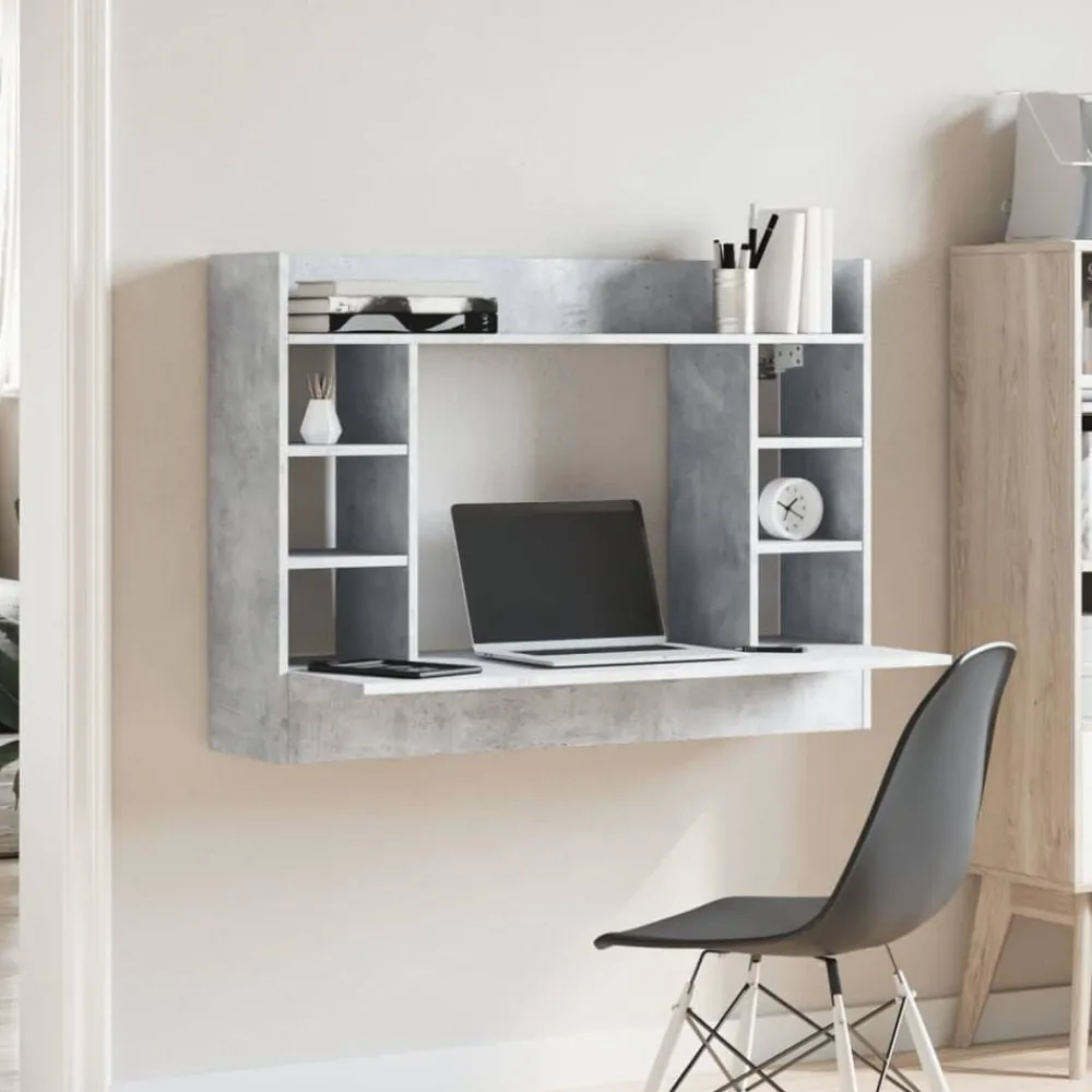 Wandbureau 105x48x75 cm bewerkt hout>vidaXL Sale