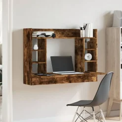 Wandbureau 105x48x75 cm bewerkt hout kleurig><noscript><img width=