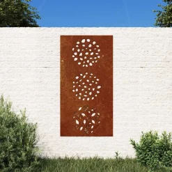 Woon- & Tuinaccessoires*vidaXL Wanddecoratie tuin bladontwerp 105x55 cm cortenstaal