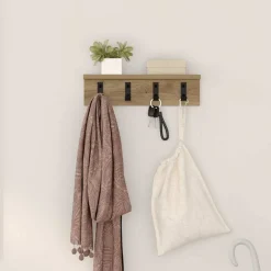Boekenkasten & Wandplanken*vidaXL Wandgemonteerde kapstok Artisan Eiken 40 x 10,5 x 10,5 cm artisanaal eikenkleurig