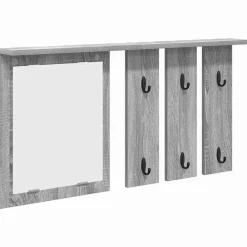 Boekenkasten & Wandplanken*vidaXL Wandgemonteerde kapstok met plank 85 x 10 x 45 cm Grijs sonoma