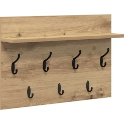Wandgemonteerde kapstok met plank Artisan Eiken 60 x 40 x 12 cm>vidaXL Hot