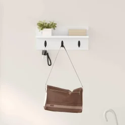 Boekenkasten & Wandplanken*vidaXL Wandgemonteerde kapstok 40 x 10,5 x 18 cm Bewerkt hout Wit