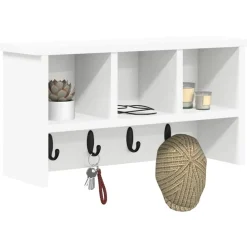Wandgemonteerde kapstok 50 x 16 x 26 cm Bewerkt hout><noscript><img width=