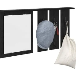 Boekenkasten & Wandplanken*vidaXL Wandgemonteerde kapstok met plank 85 x 10 x 45 cm Zwart eiken