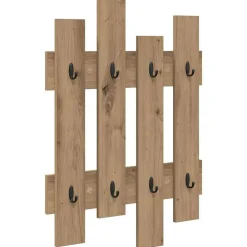 Boekenkasten & Wandplanken*vidaXL Wandgemonteerde kapstok met opslag Artisan Eiken 60 x 3 x 82 cm artisanaal eikenkleurig