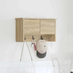 Boekenkasten & Wandplanken*vidaXL Wandgemonteerde kapstok met plank 50 x 20 x 30 cm Sonoma eiken