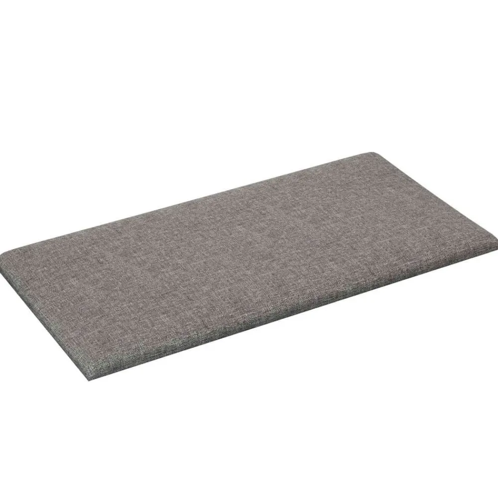 Bouwmaterialen*vidaXL Wandhoofdbord 12 pcs 30 x 15 cm Stof Lichtgrijs