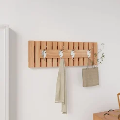 Badkameraccessoires*vidaXL Wandkapstok 42x8,5x14 cm massief walnotenhout