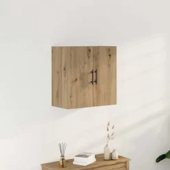 Wandkast Artisan Eiken 60 x 31,5 x 60 cm Bewerkt hout>vidaXL Hot